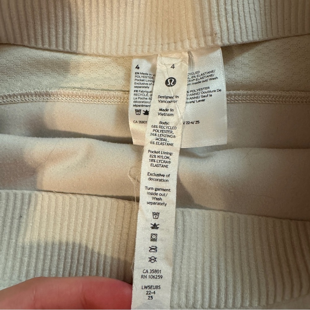 LULULEMON Brushed Softstreme Ribbed Zip Flared Pants 32.5" Inseam - Picture 13 of 13